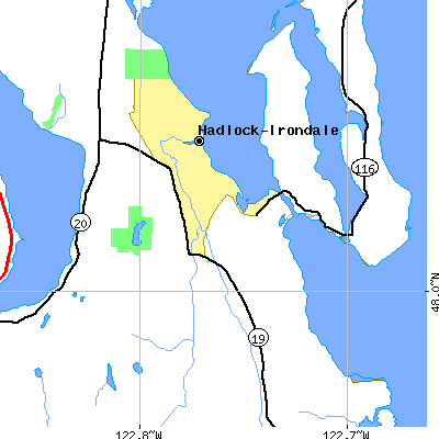 Zip code 98339 close-up map