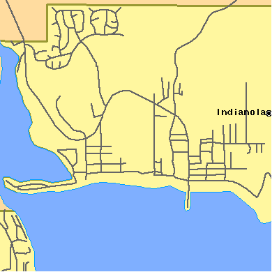 Zip code 98342 close-up map