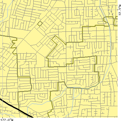 Zip code 95130 close-up map