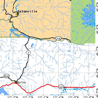 Zip code 98355 close-up map