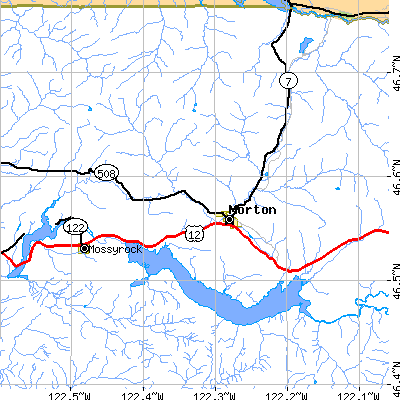Zip code 98356 close-up map