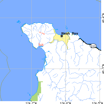 Zip code 98357 close-up map