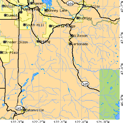 Zip code 98360 close-up map