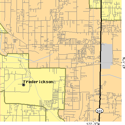 Zip code 98375 close-up map