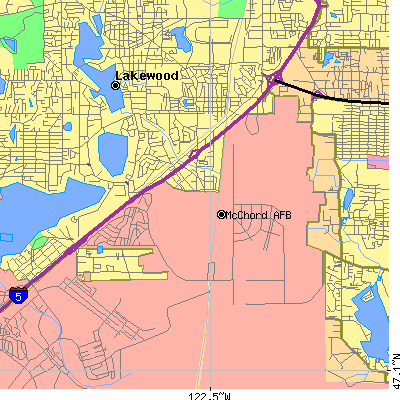 Zip code 98439 close-up map