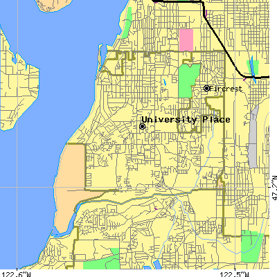 Zip code 98466 close-up map