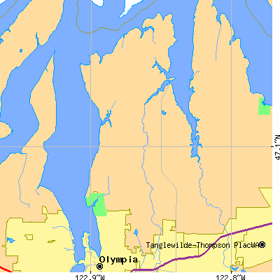 Zip code 98506 close-up map