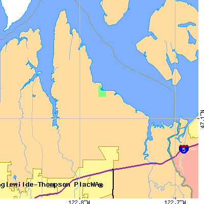 Zip code 98516 close-up map
