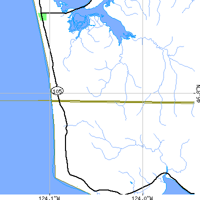 Zip code 98547 close-up map