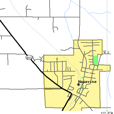 Zip code 98565 close-up map