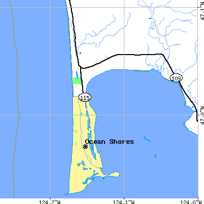 Zip code 98569 close-up map