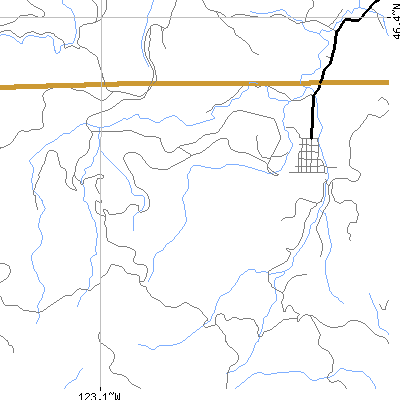 Zip code 98581 close-up map