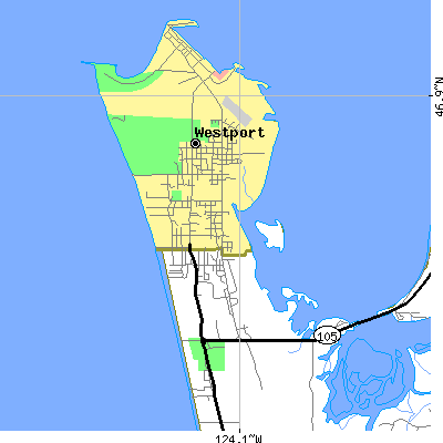Zip code 98595 close-up map