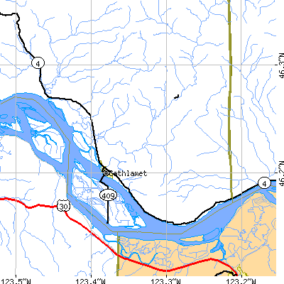 Zip code 98612 close-up map
