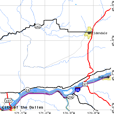 Zip code 98613 close-up map