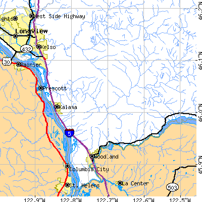 Zip code 98625 close-up map