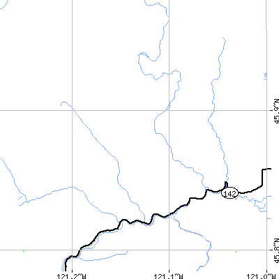 Zip code 98628 close-up map