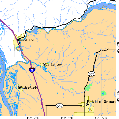 Zip code 98629 close-up map