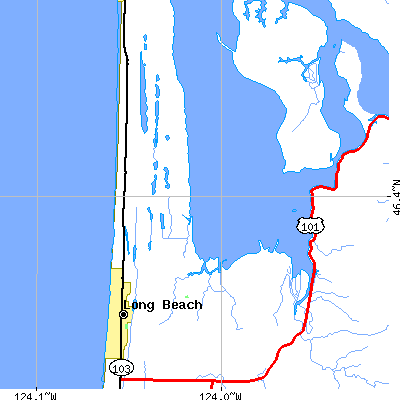 Zip code 98631 close-up map