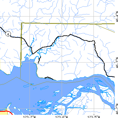 Zip code 98643 close-up map