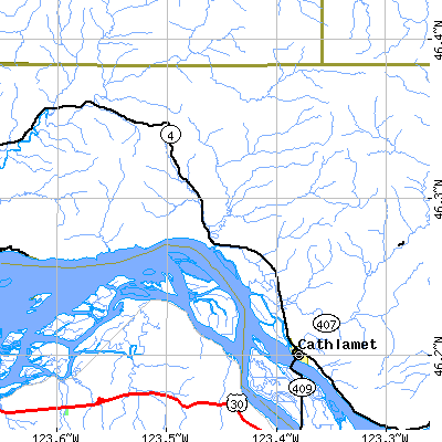 Zip code 98647 close-up map