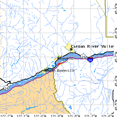 Zip code 98648 close-up map