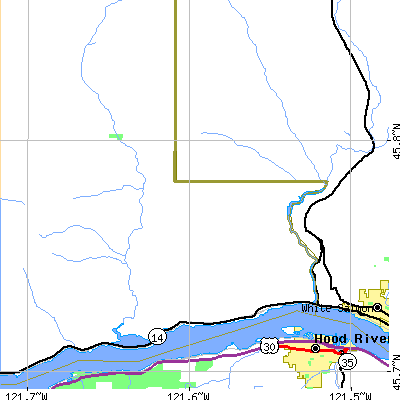 Zip code 98651 close-up map