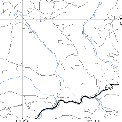 Zip code 98670 close-up map