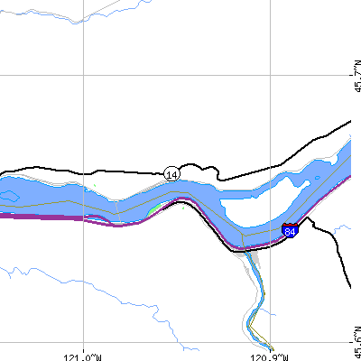 Zip code 98673 close-up map