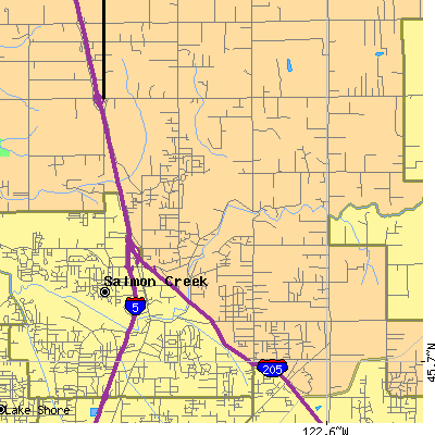 Zip code 98686 close-up map