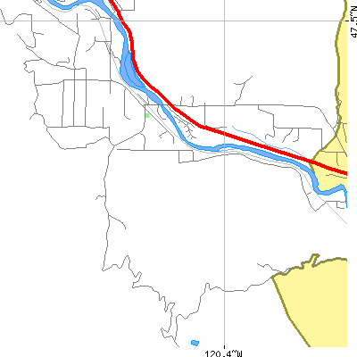 Zip code 98836 close-up map