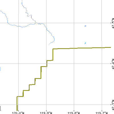 Zip code 98845 close-up map