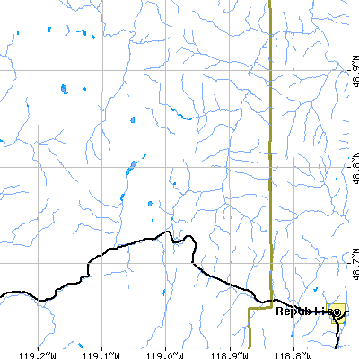 Zip code 98859 close-up map