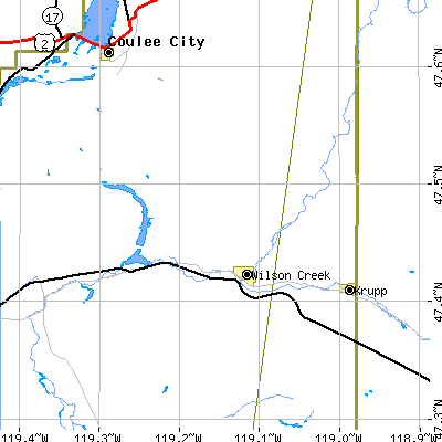 Zip code 98860 close-up map