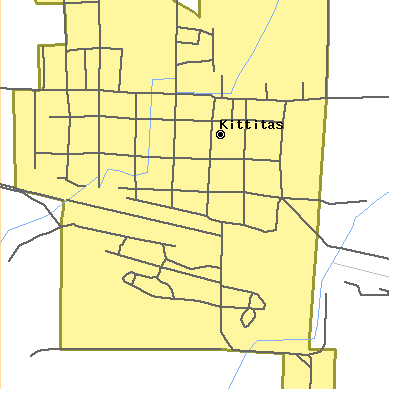 Zip code 98934 close-up map