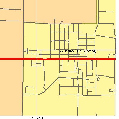 Zip code 99001 close-up map
