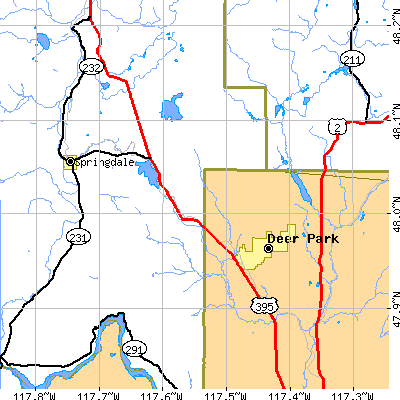 Zip code 99006 close-up map