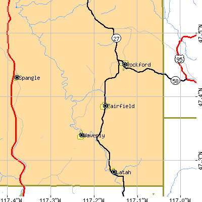 Zip code 99012 close-up map