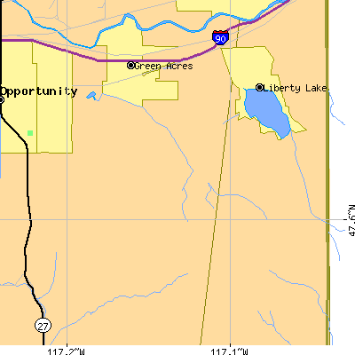Zip code 99016 close-up map