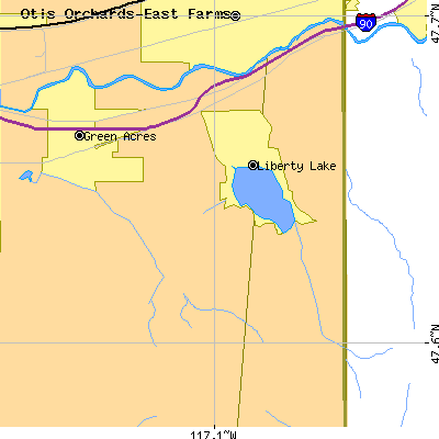 Zip code 99019 close-up map