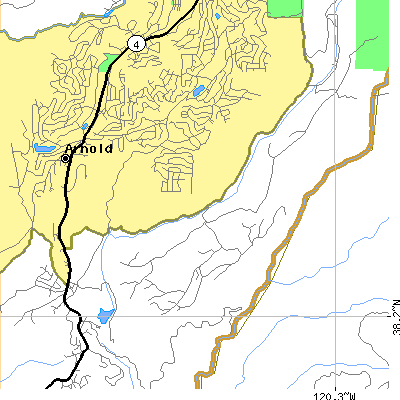 Zip code 95224 close-up map