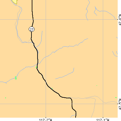 Zip code 99023 close-up map