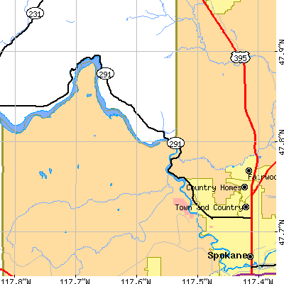 Zip code 99026 close-up map