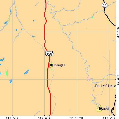 Zip code 99031 close-up map