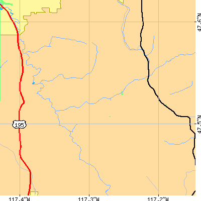 Zip code 99036 close-up map