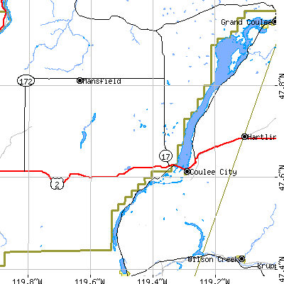 Zip code 99115 close-up map