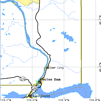 Zip code 99116 close-up map