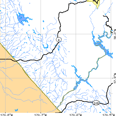 Zip code 95228 close-up map