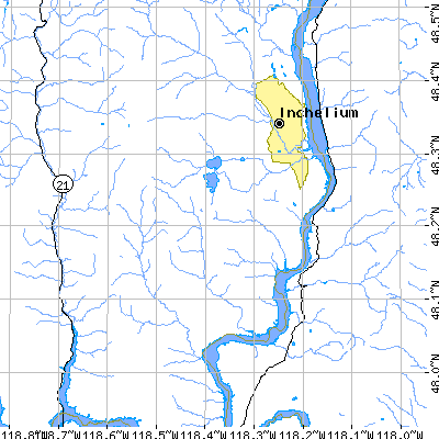 Zip code 99138 close-up map