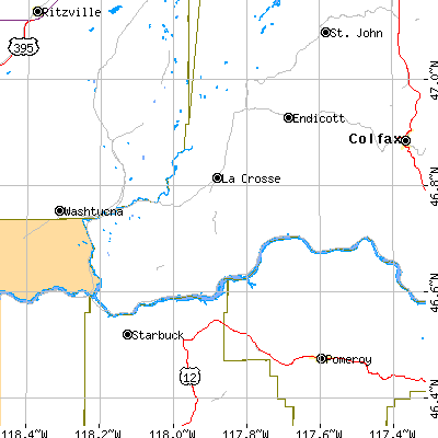 Zip code 99143 close-up map